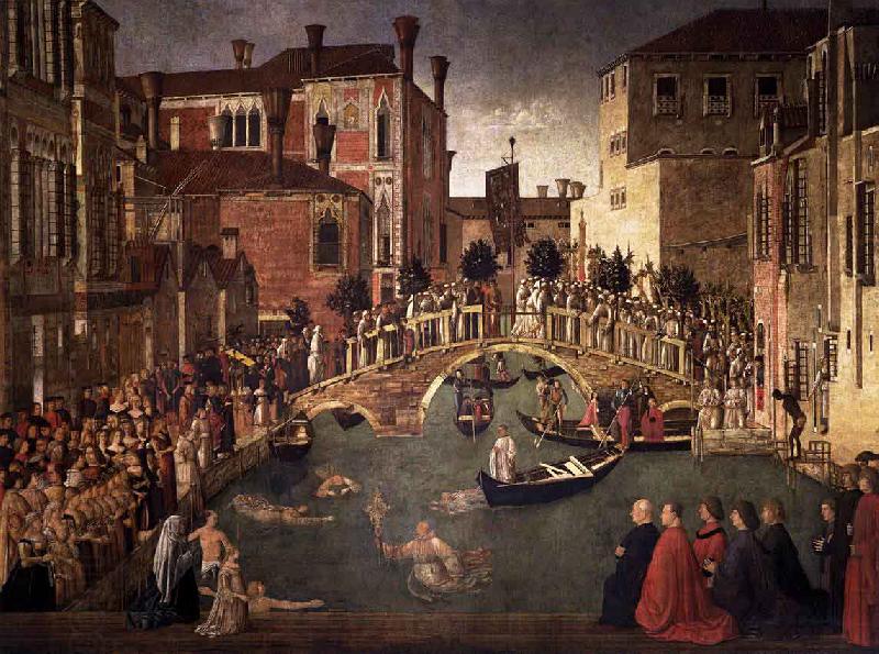 Gentile Bellini Miracle of the Cross at the Bridge of San Lorenzo China oil painting art